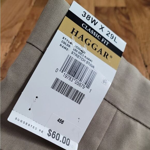 NWT Haggar 38x29 Premium Comfort Dress Pant Classic Fit Flat Front - Picture 5 of 6